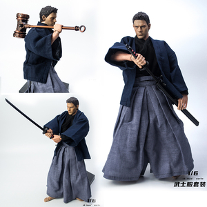 1/6兵人男素体古代日本武士服和服太刀冷兵器武器古装配件衣服