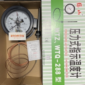 杭州鹳山WTQ/WTZ-288压力式温度计 锅炉/工业/指针温度计 温度表