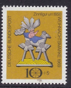 德国邮票西德1969年圣诞节耶稣在马槽降生1全 德邮小店