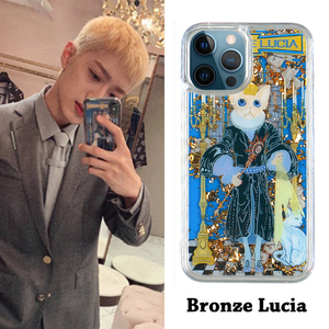 Bronze Lucia适用赖冠霖同款苹果12手机壳流沙iphone11液体promax
