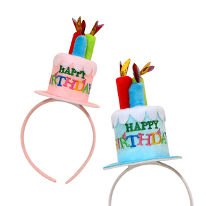 派对布置道具发箍生日蛋糕发箍蜡烛成人儿童礼物派对头饰可爱帽子