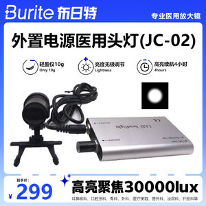 金属便携夹持式LED头灯 医生用口腔牙科外科手术专用头灯可调亮度