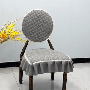 椅子套罩欧式复古铁艺美甲餐厅家用靠背凳子座套餐椅椅套椅垫坐垫