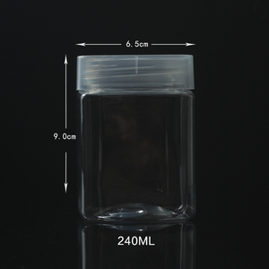 正方体食品包装罐 pet透明塑料瓶子 异形广口瓶 蝴蝶面干花瓶