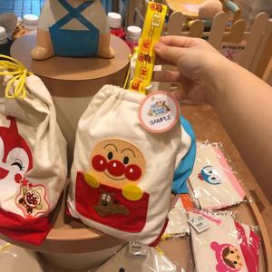 日本制面包超人博物馆多用途口袋可爱儿童便当包尿不湿布袋收纳包