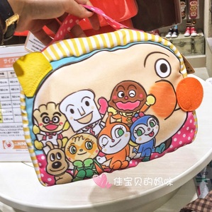 日本采购面包超人多功能外出手拎卡通化妆包尿布杂物收纳包