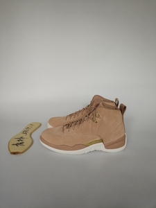 虎扑JR Air Jordan 12 AJ12 乔12 麂皮 小麦 金扣 AO6068-203