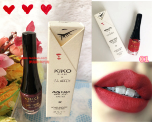 HK购入KIKO ASIAN TOUCH限量哑光唇釉液体唇膏口红 02紫红色 现货