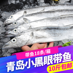 青岛带鱼新鲜冷冻小眼整条整箱10斤18条特级大海鲜年货礼盒刀鱼大