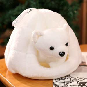 可爱北极熊玩偶雪窝公仔企鹅海洋馆毛绒玩具迷你儿童娃娃女孩礼物