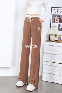 酷逸菲梵KYA1510女裤2023春季新款时尚显瘦高腰休闲筒喇裤