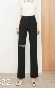 酷逸菲梵KYA1332长裤女裤2023春季新款时尚显瘦高腰微喇叭裤 长裤
