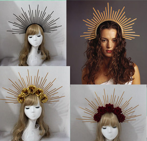 圣母光环金色女士发箍 lolita玫瑰花的头饰装饰哥特式仙女 发饰1