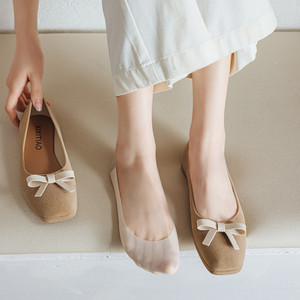 【7SINs】防滑薄透肤色隐形船袜女夏天 透气吸汗纯棉脚底单鞋袜子