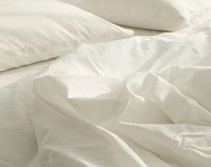 ins白色素色日系简约水洗棉纯色纯棉全棉床笠被罩床单布料可加工