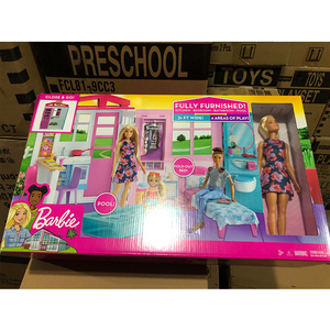芭比娃娃大房子别墅套装礼盒女孩公主甜甜屋玩具闪亮度假屋FXG55