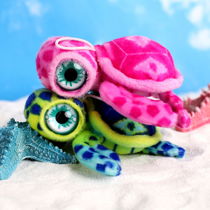 大眼龟公仔玩偶彩色水晶大眼睛海龟女生布娃娃儿童小乌龟毛绒玩具