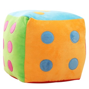创意可爱骰子毛绒玩具数字益智教具筛子公仔抱枕道具儿童节礼物