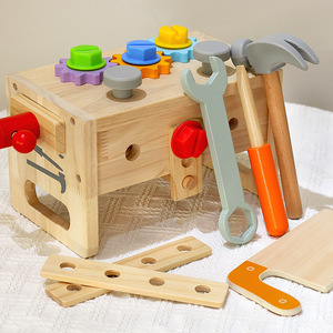 跨境百变螺母拼插搭建模型手提工具箱拆装组合套装儿童过家家玩具