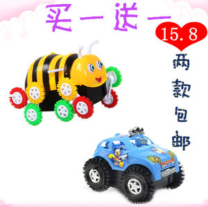 电动玩具车热卖特技车小蜜蜂翻斗车自动翻转儿童电动车新奇特玩具