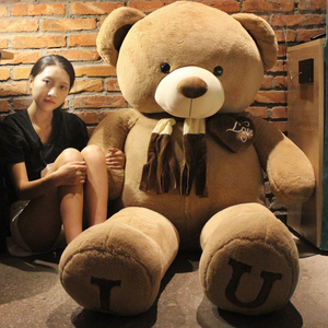 正版泰迪熊猫公仔抱抱熊大熊抱枕布娃娃玩偶毛绒玩具生日礼物女孩