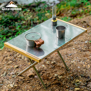 柯曼户外折叠小钢桌野餐烧烤桌子露营自驾游折叠桌便携料理桌台