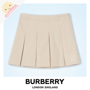 现货 BURBERRY童装新款 经典BT字母百褶裙 半身裙 短裙