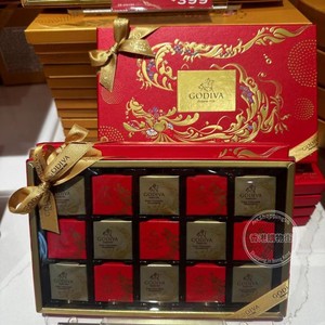 香港代购直邮比利时 GODIVA歌帝梵圣诞片装巧克力15片礼盒送礼