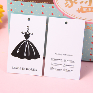 高档欧美韩文衣服装白色吊牌现货免费设计定做订制价格标签吊牌