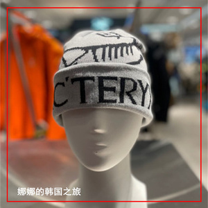 韩国代购Arcteryx始祖鸟秋冬保暖大logo中性帽子户外帽毛线帽5632