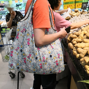 [买二送一]包邮可折叠防水尼龙购物袋便携环保女旅行袋妈咪买菜包