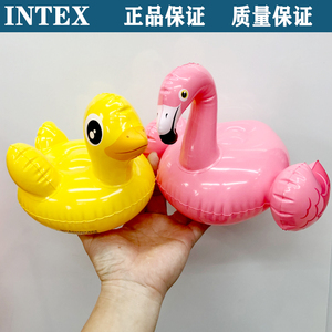 INTEX58590洗澡玩具宝宝充气戏水泳具婴幼儿游泳池玩耍鸭子火烈鸟