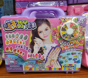 卡乐淘梦幻绘本3D指甲百变派对彩绘画本过家家女孩儿童玩具