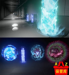 UE4虚幻4Advanced Magic FX 05能量柱能量球魔法技能特效