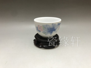 醴陵老瓷器群力80年代早期生产釉下五彩葡萄花功夫小茶杯原厂正品