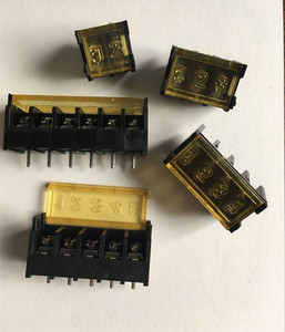 栅栏式 接线端子 HB635 HB611 带盖 电源用  阻燃 6.35mm间距 铜