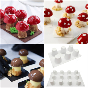 网红甜品仿真蘑菇慕斯模具半圆形锥形柱子硅胶模甜品蛋糕磨具烘焙