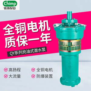 钱涛QY油浸充油式潜水电泵喷泉农田工业排灌泵大流量高扬程380V