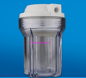 加厚5寸透明蓝滤瓶内牙前置过滤器4分6分食品级水瓶ROHS环保认证