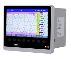 虹润NHR-6800工业薄款彩色无纸记录仪表12通道输入4-20mA同屏显示