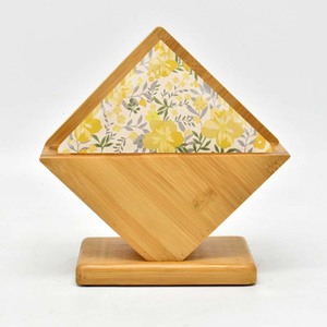 日式ZAKKA竹木立式餐巾纸座厨房餐厅收纳盒创意家居桌面纸巾架