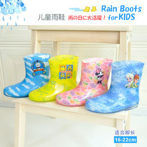 出口日本小中大男女宝宝水鞋柔软超轻环保雨套靴短筒儿童防滑雨鞋
