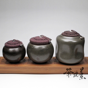 陶作坊墨藏茶杯罐台湾岩矿老岩泥茶叶罐精品高档陶瓷密封罐釉色多
