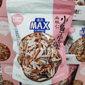 盒马max  扁桃仁小鱼小虾干海虾干零食独立包装350g休闲小零食