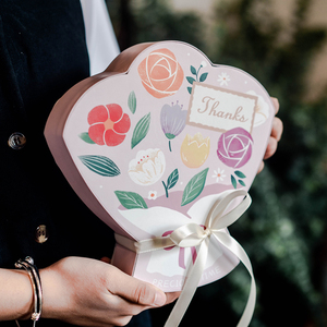 母亲节礼物包装盒花朵花束盒马卡龙硬盒曲奇饼干情人节伴手礼品盒