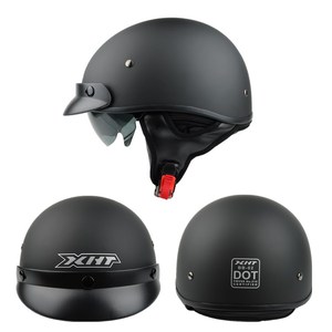 摩托车头盔 XHT 哈雷太子复古四季款半盔夏盔 男女款 3XL DOT 3C