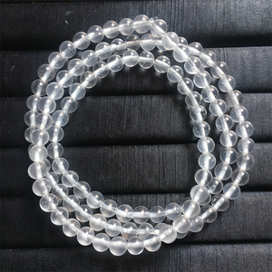 天然水沫玉中大珠子手链高品质荧光水沫玉圆珠9至13mm手串毛衣链