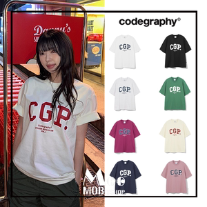 2件起送小卡~CGP韩国潮牌24春CODEGRAPHY经典字母印花圆领短袖T恤