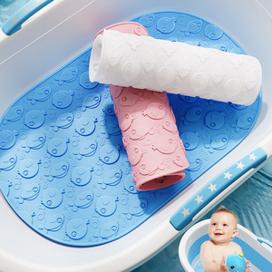 奶嘴口含级硅胶浴盆防滑垫宝宝婴儿洗澡垫子浴缸淋浴儿童浴室地垫