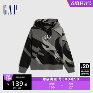 【风火轮联名】Gap男童秋季柔软连帽衫儿童装宽松加厚卫衣780264